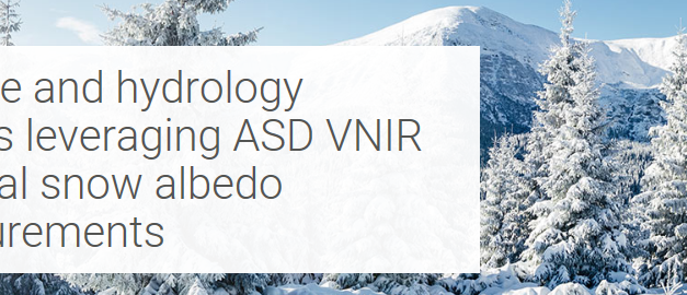 Malvern Panalytical: Climate and hydrology studies leveraging ASD VNIR spectral snow albedo measurements